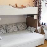 lit blanc à deux niveaux