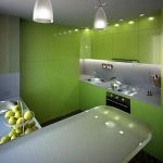 set de cuisine en vert