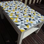 coloration de table en mosaïque