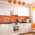set de cuisine blanc avec orange