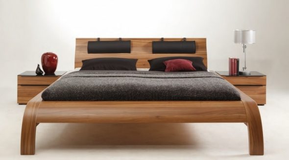 lit en bois moderne