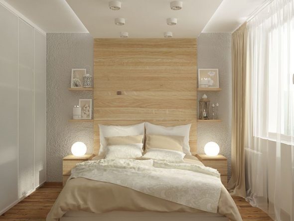 lit en bois clair