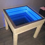 rétro-éclairage bleu table infini