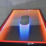 table basse avec lumière 3D