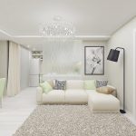 mobilier blanc dans la conception de l'appartement