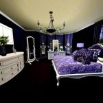 lit double design noir et violet
