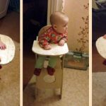 chaise haute pour enfants sous différents angles