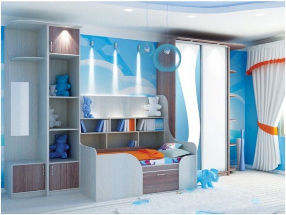 armoire pour enfants avec berceau
