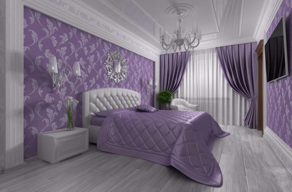le lit est violet
