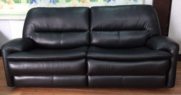 meubles rembourrés en simili cuir avec fauteuil inclinable