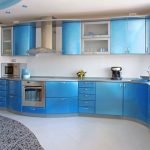armoires de cuisine doucement bleu