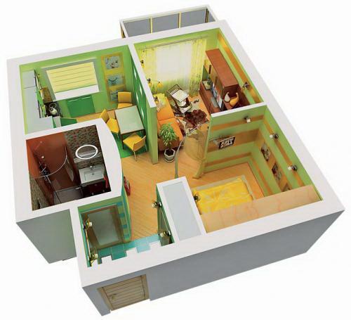 Planifier le réaménagement d'un appartement d'une pièce