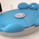 Canapé-lit avec un design inhabituel