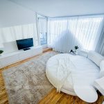 Canapé-lit rond de style scandinave