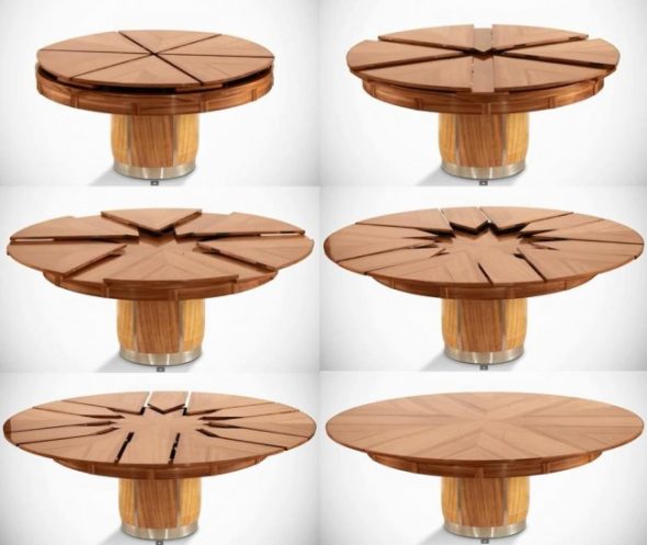 Table extensible ronde