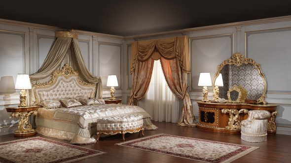 Chambre baroque de luxe