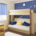 Belle chambre d'enfant avec un lit superposé