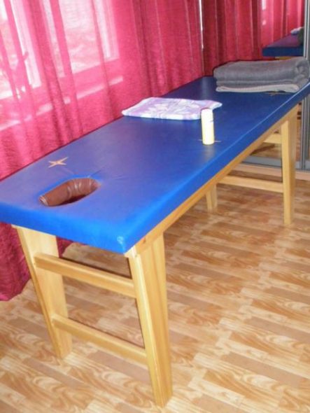 Table fixe bleue