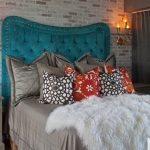 Tête de lit douce turquoise