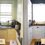 Armoires de cuisine avant et après les réparations