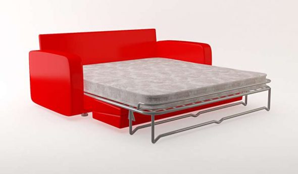 Canapé-lit rouge