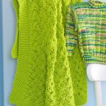 Plaid à tricoter vert clair pour enfants