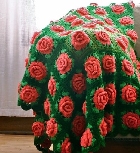 Couverture chic avec des roses