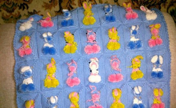 Couverture pour enfants prête à l'emploi avec des lapins