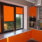 Couleur orange dans la conception de la cuisine