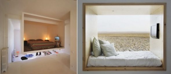 Chambre dans une niche sans lit