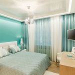 Design de chambre avec mur turquoise