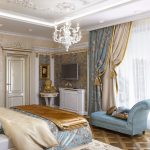 Dressing rideaux dans le style classique de la chambre