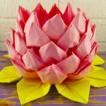 fleur de lotus de conception de serviettes de table