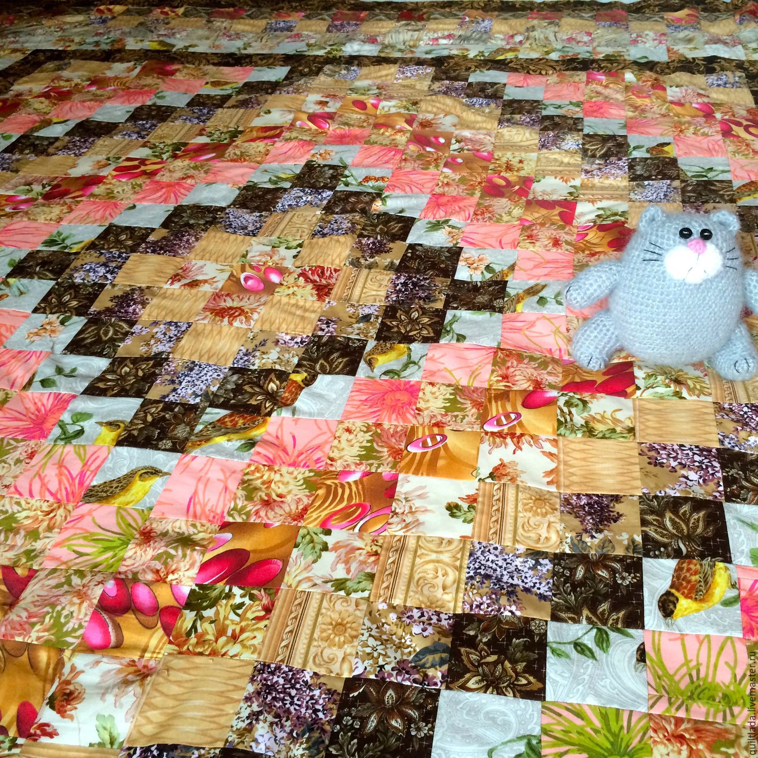 chrysanthème à carreaux patchwork