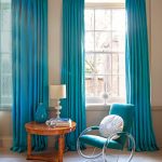 idées de design de rideaux turquoise