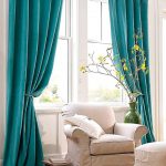 idées de décoration de rideaux turquoise