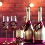 décoration de bouteilles de champagne pour un mariage