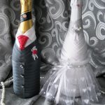décoration de bouteilles de champagne pour une idée de mariage options