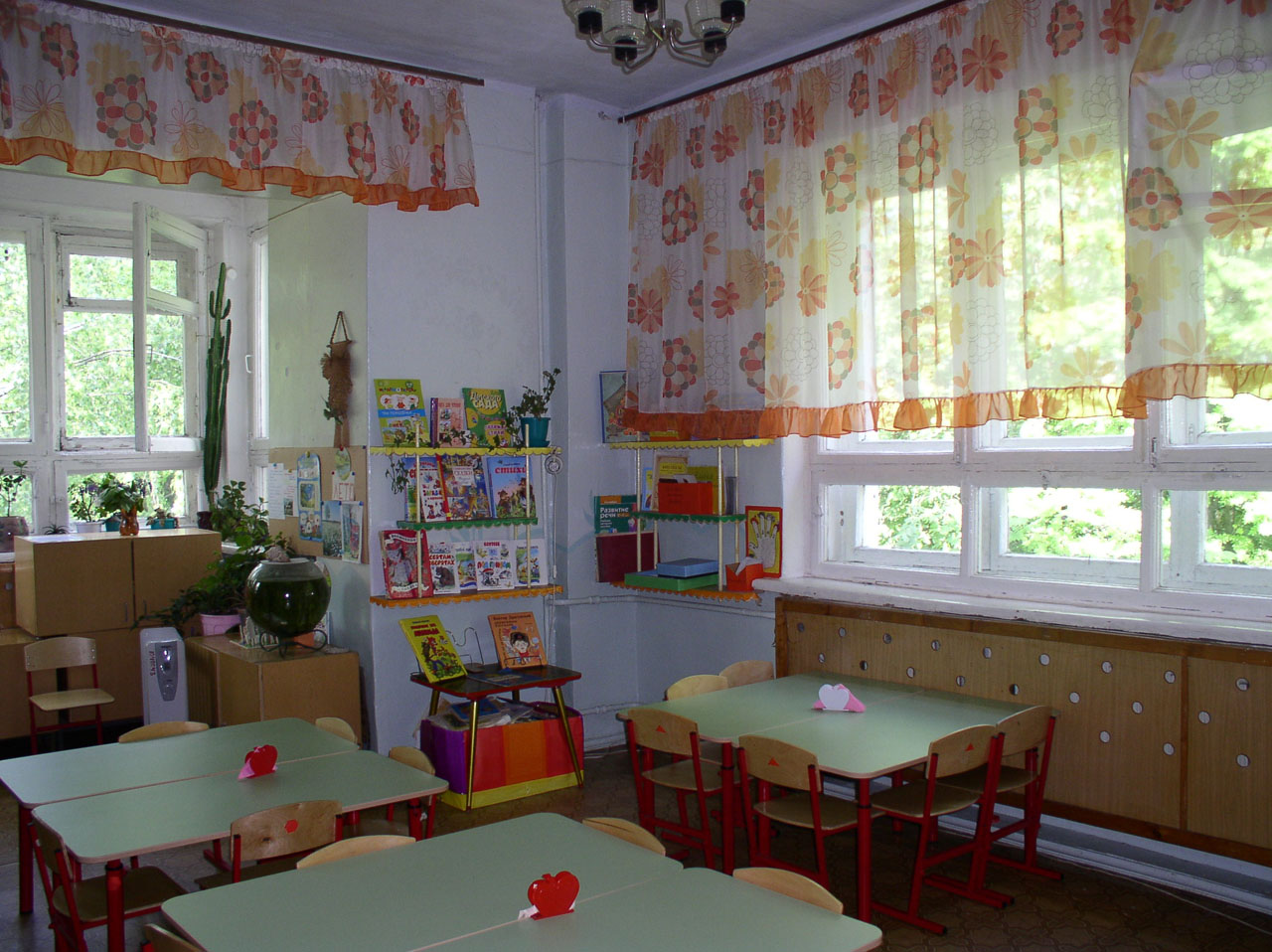 rideaux pour la décoration photo de la maternelle