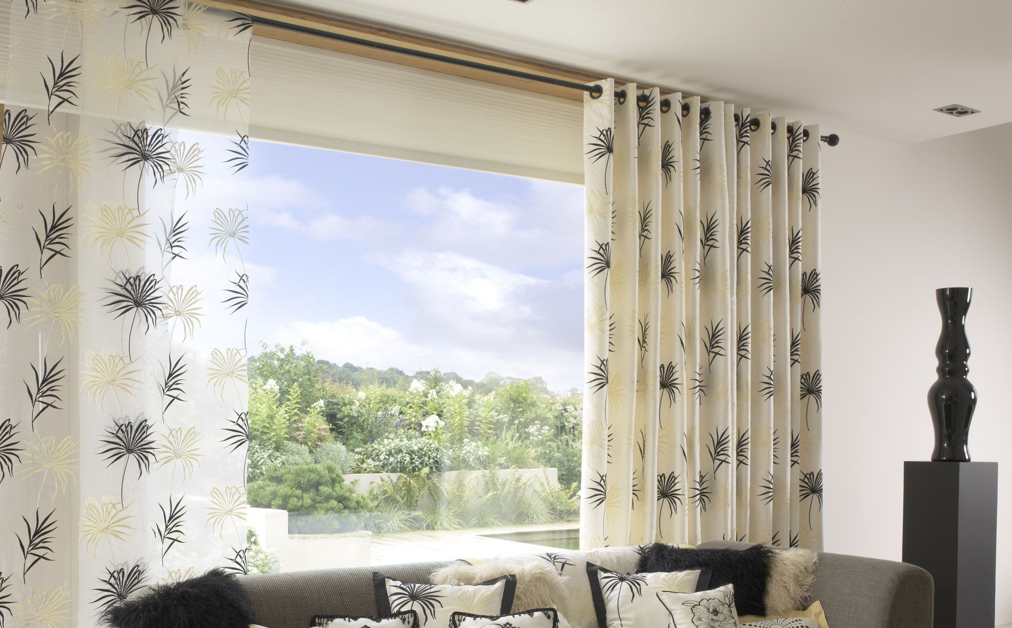 rideaux pour les fenêtres panoramiques options de photo