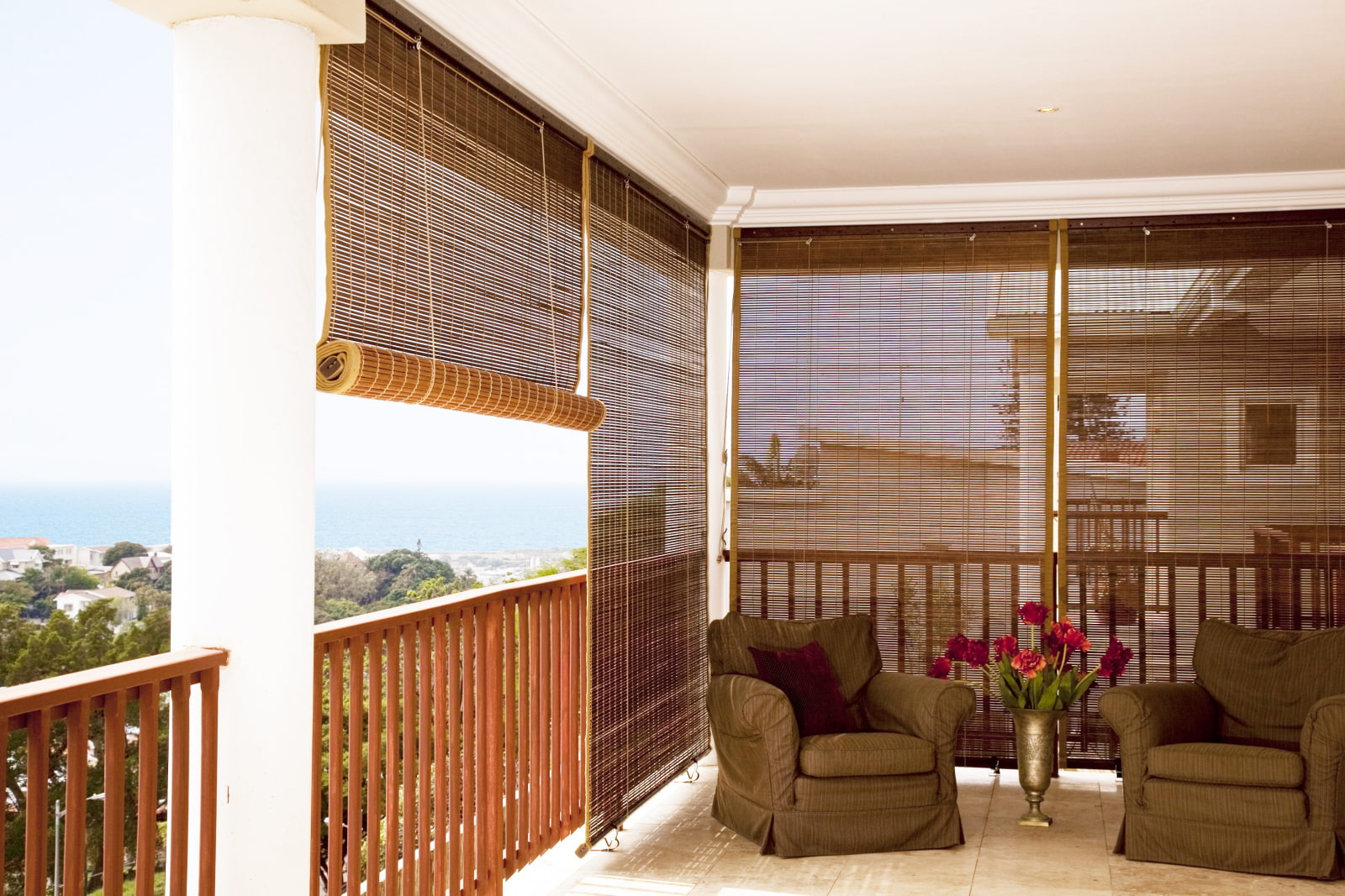 rideaux de bambou design photo