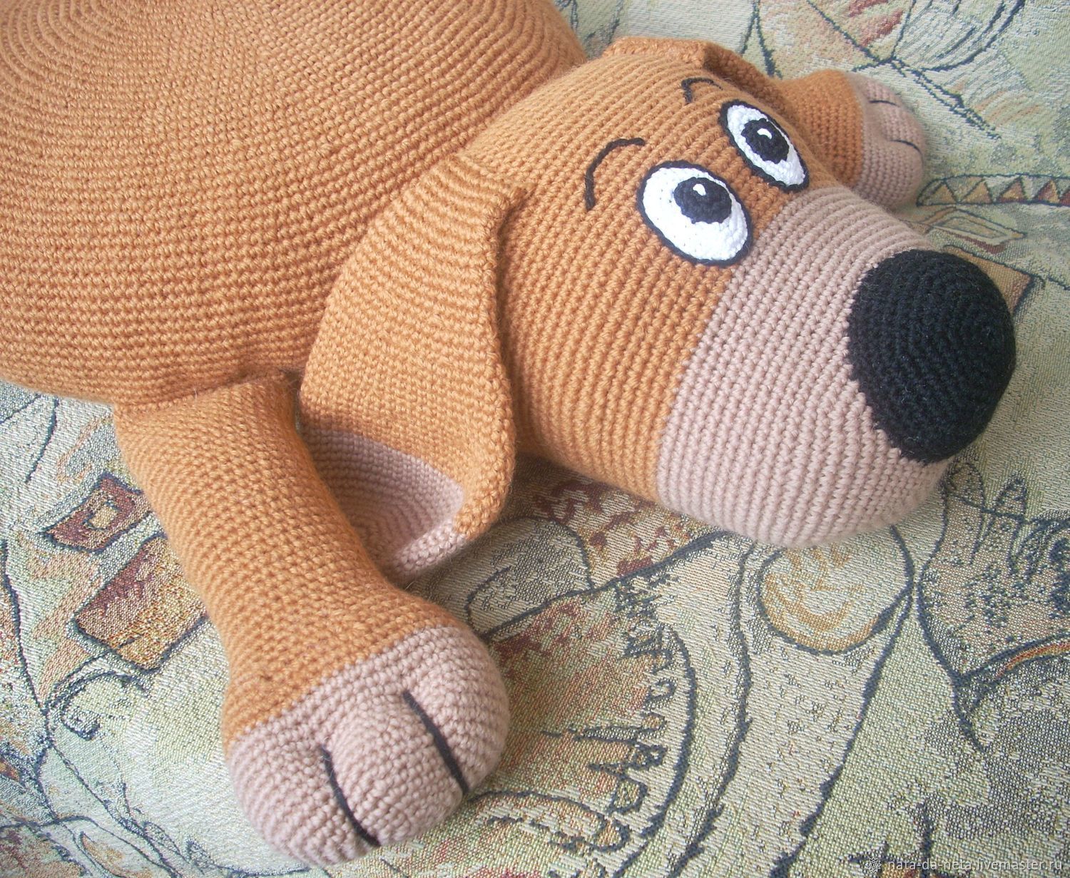 oreiller de chien tricoté