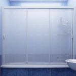 rideau de verre pour les idées d'intérieur de salle de bain